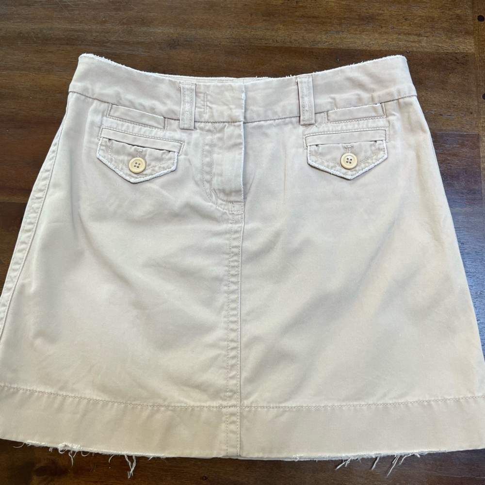 J Crew cotton khaki skirt
